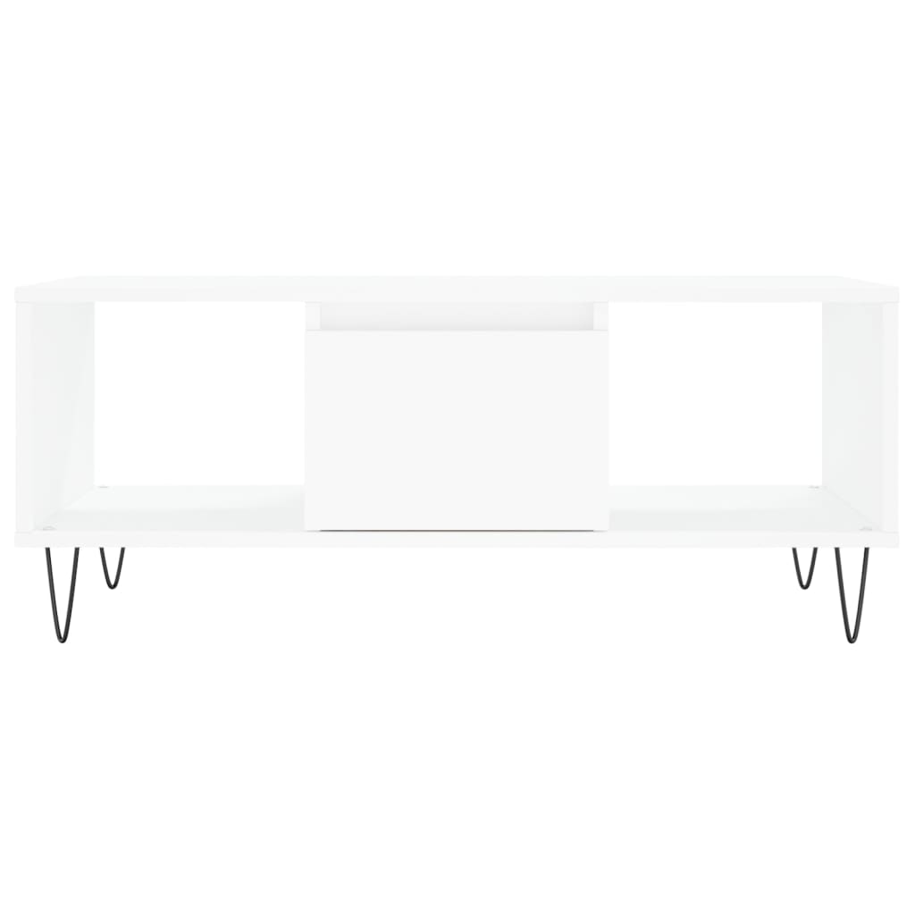 Coffee table, white, 90x50x36.5 cm, processed wood