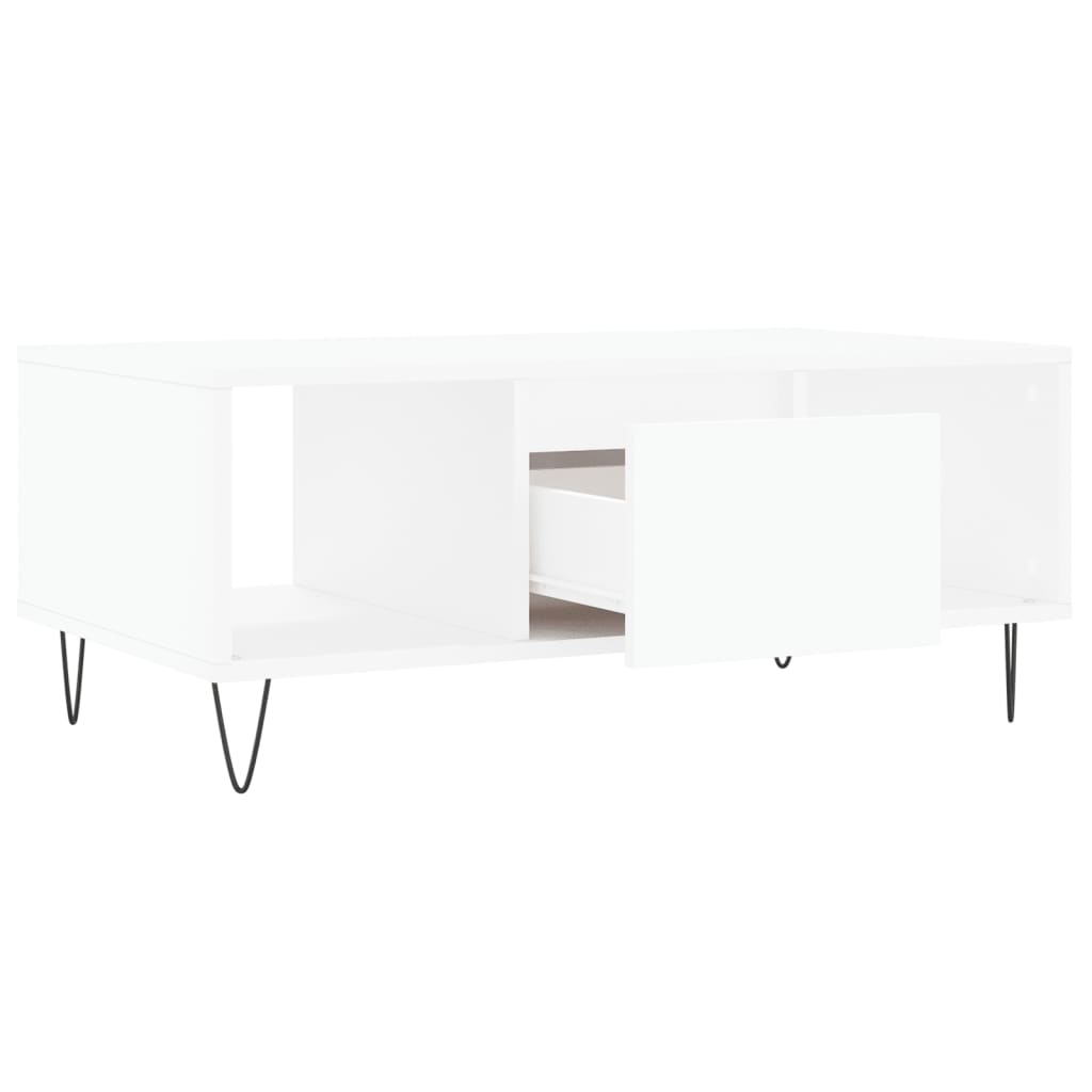Coffee table, white, 90x50x36.5 cm, processed wood