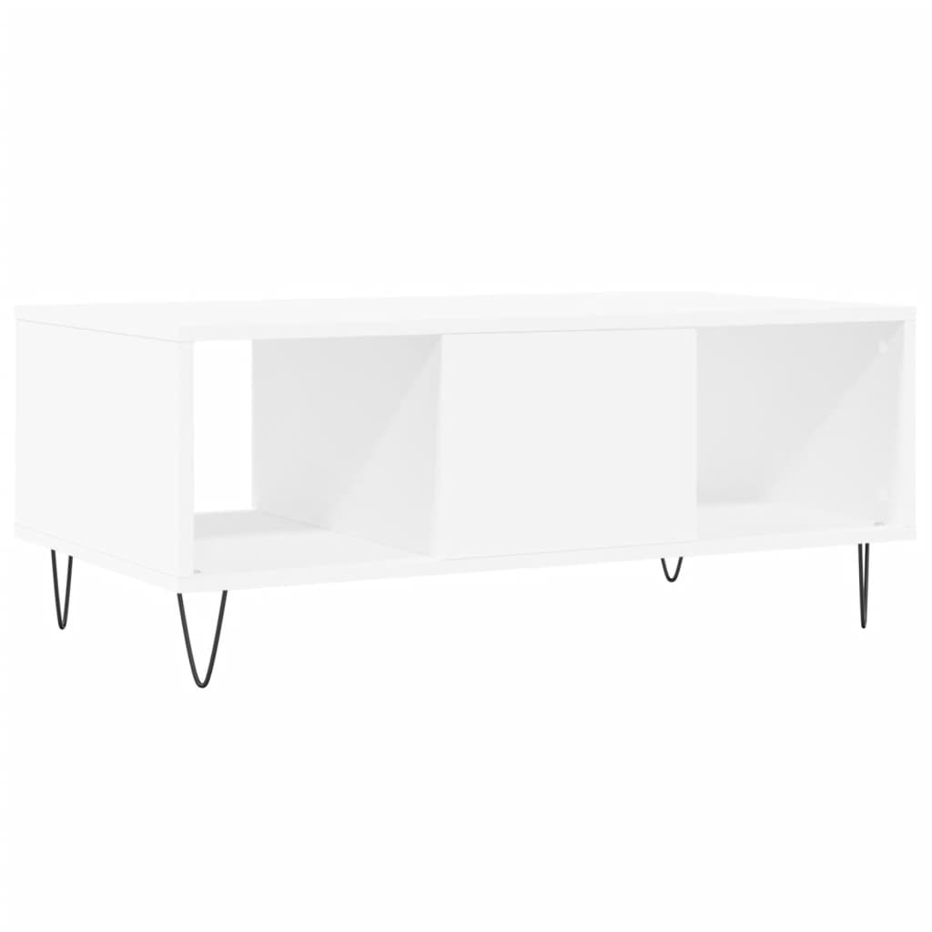 Coffee table, white, 90x50x36.5 cm, processed wood