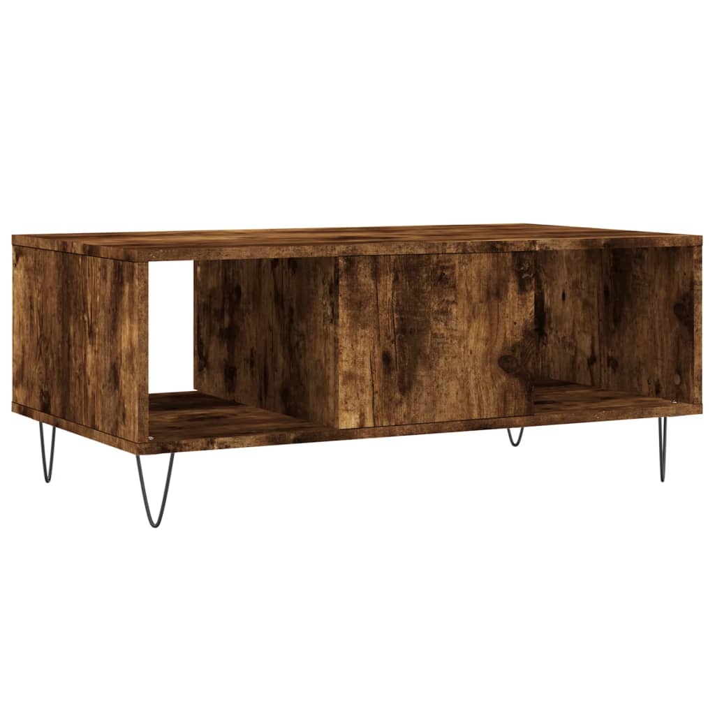 Coffee table, smoked oak, 90x50x36.5 cm, processed wood