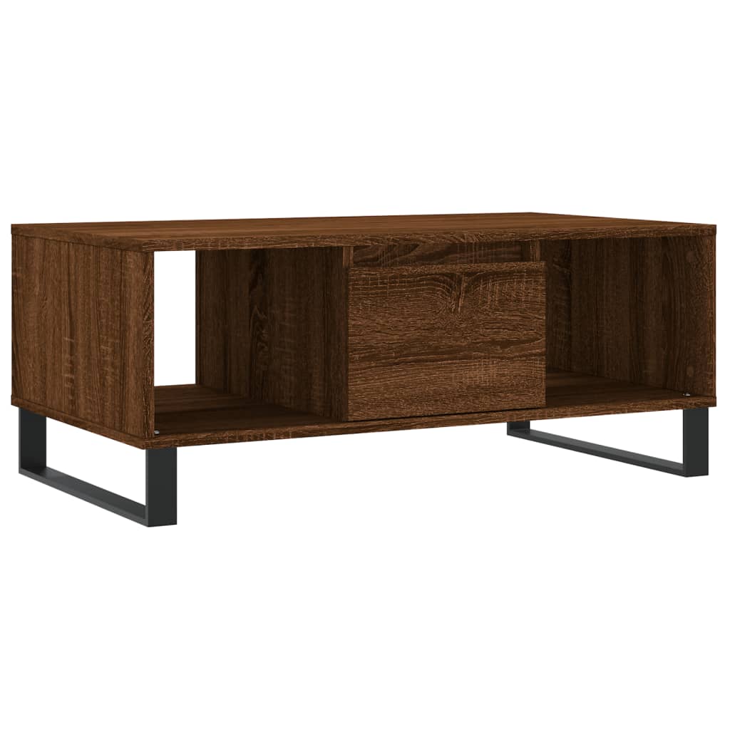 Coffee table, brown oak, 90x50x36.5 cm, processed wood