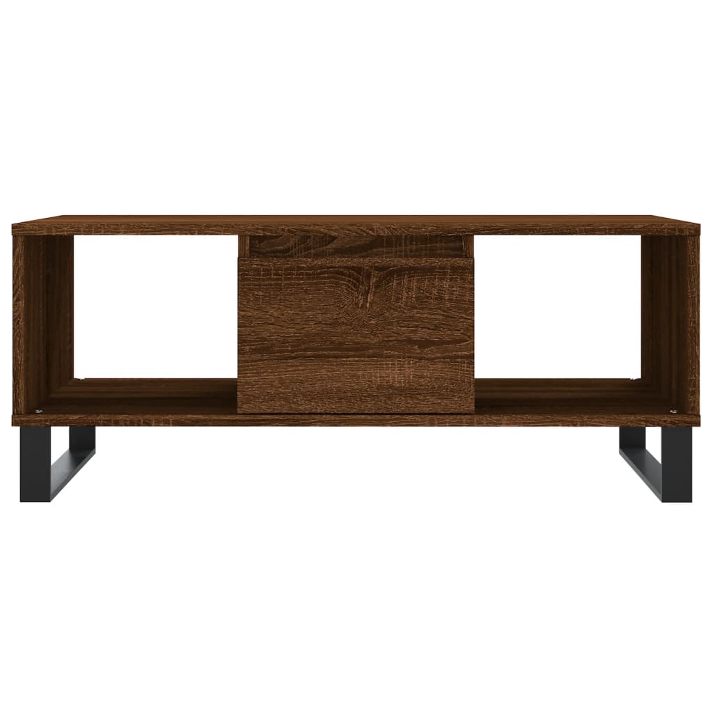 Coffee table, brown oak, 90x50x36.5 cm, processed wood