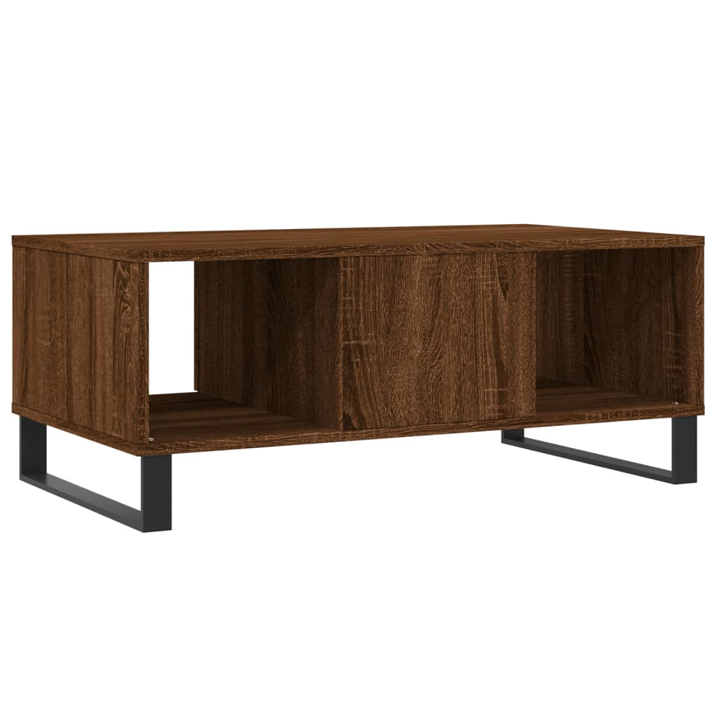 Coffee table, brown oak, 90x50x36.5 cm, processed wood