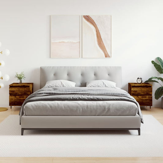 Bedside tables, 2 pcs., smoky oak, 40x35x50 cm, composite wood