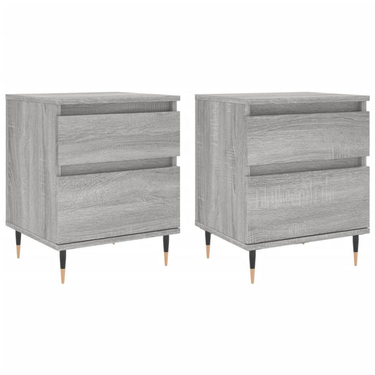 Bedside tables, 2 pcs., sonoma gray, 40x35x50 cm, composite wood