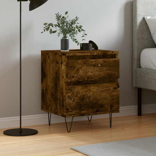 Bedside table, smoky oak, 40x35x50 cm, composite wood