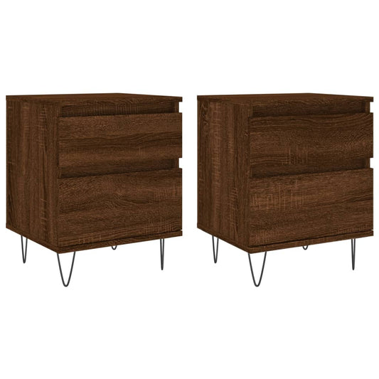 Bedside tables, 2 pcs., brown oak, 40x35x50 cm, composite wood