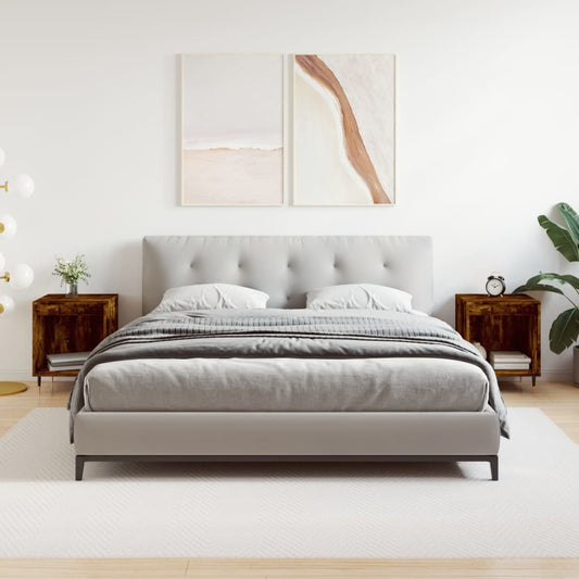 Bedside tables, 2 pcs., smoky oak, 40x35x50 cm, composite wood