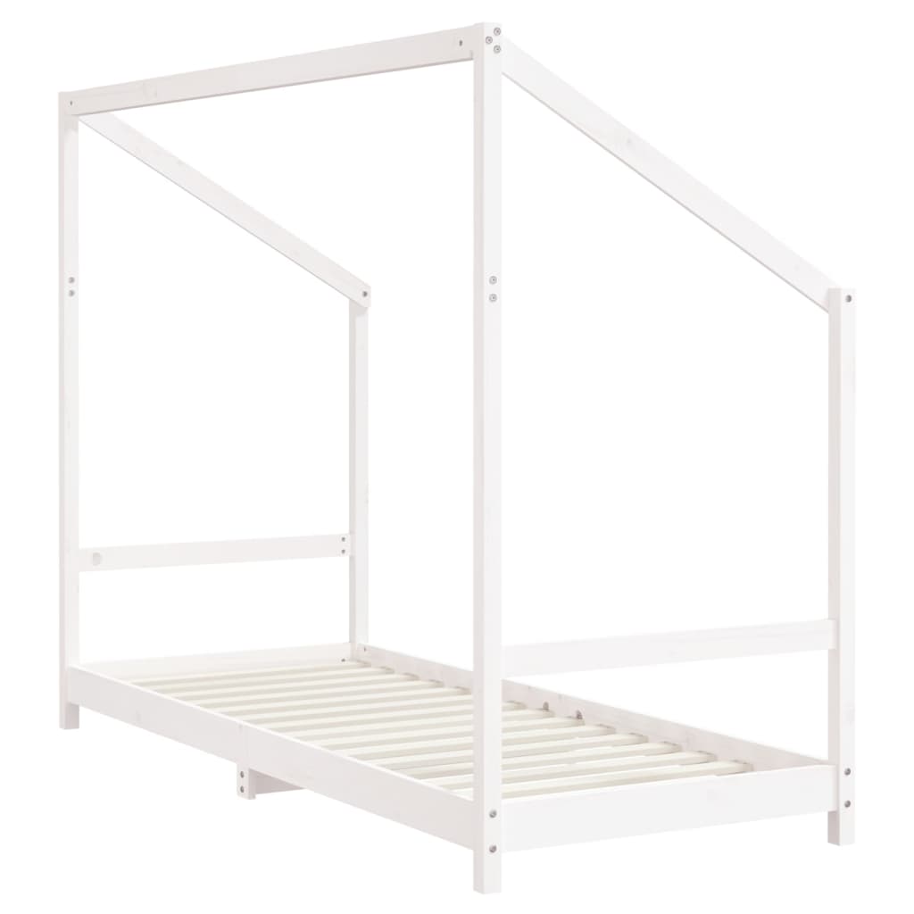 Bed frame for children, white, 80x200 cm, solid pine wood