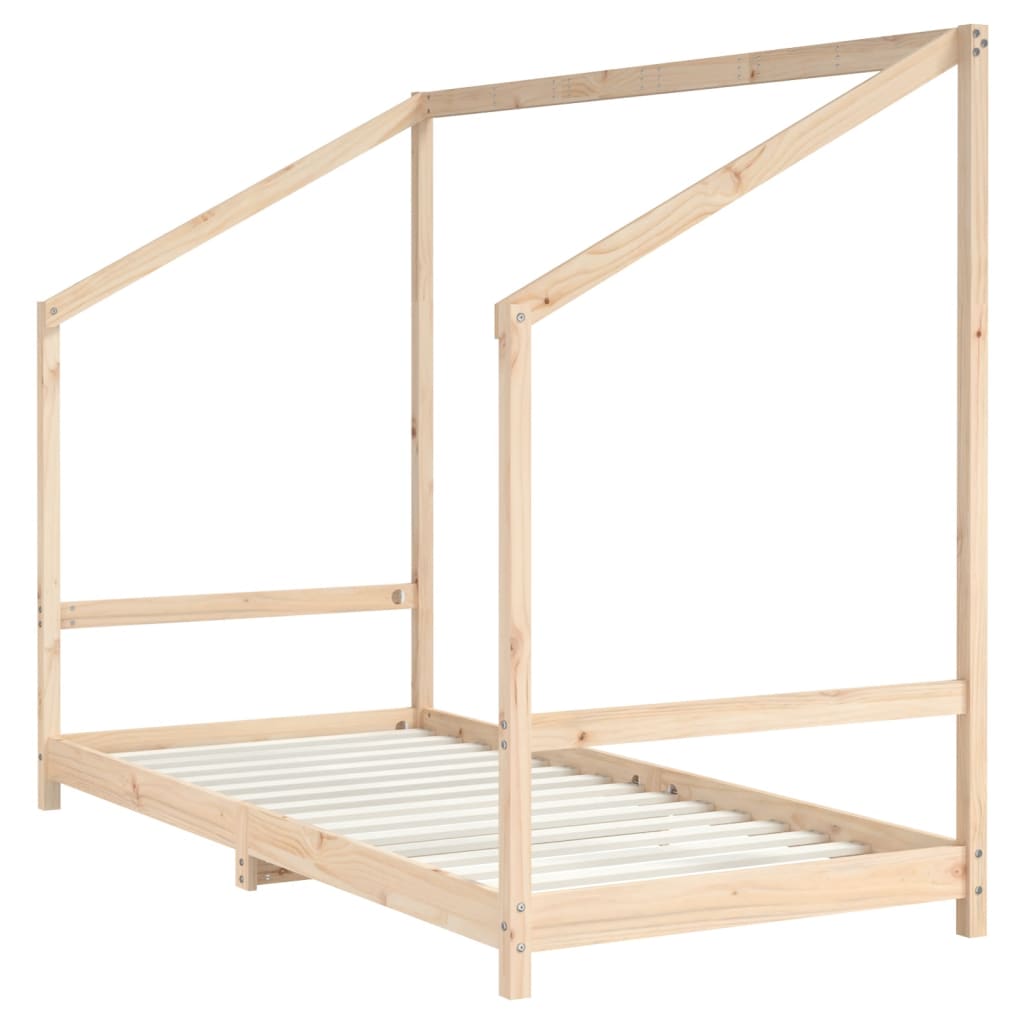 Bed frame for children, 90x200 cm, solid pine wood