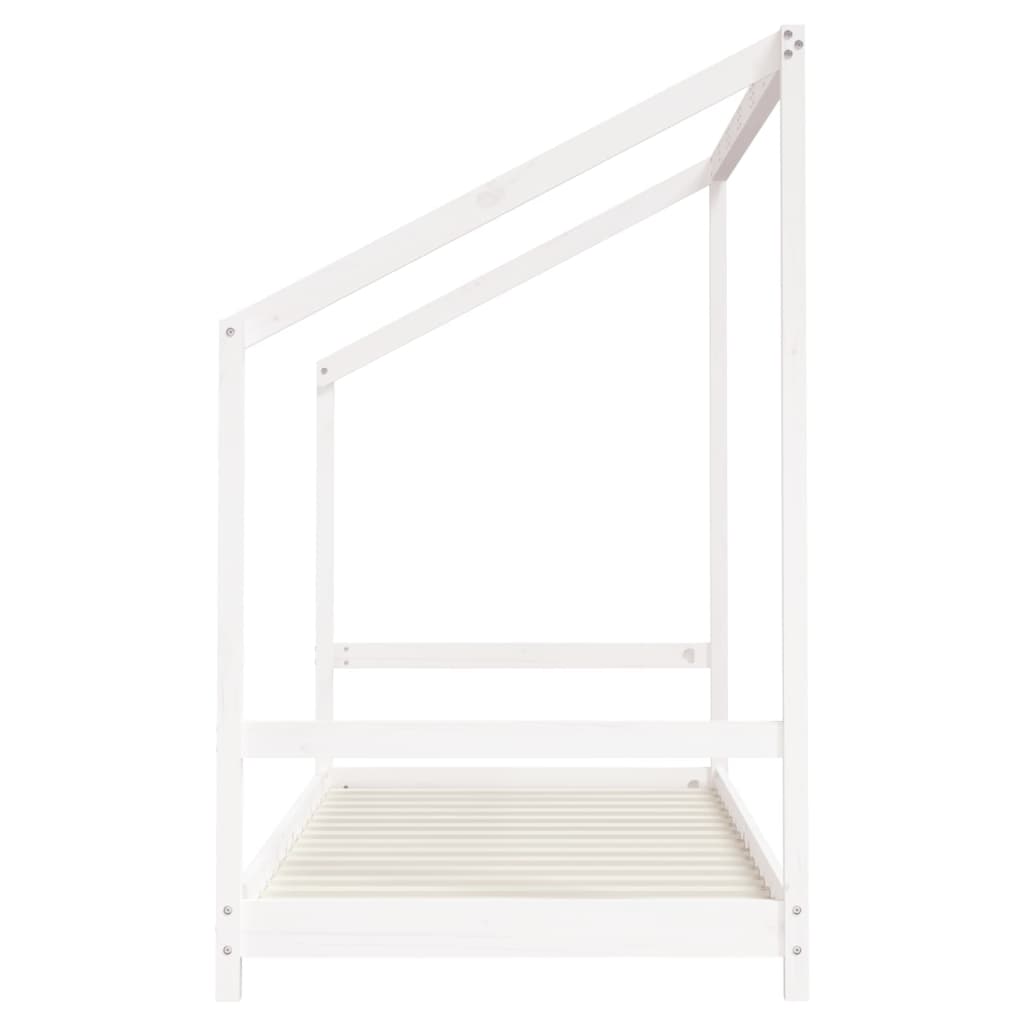 Bed frame for children, white, 90x200 cm, solid pine wood