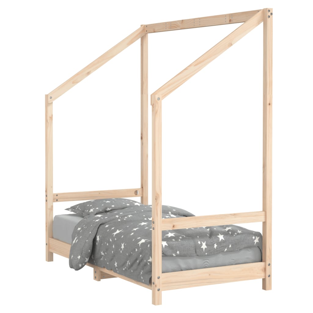 Bed frame for children, 70x140 cm, solid pine wood