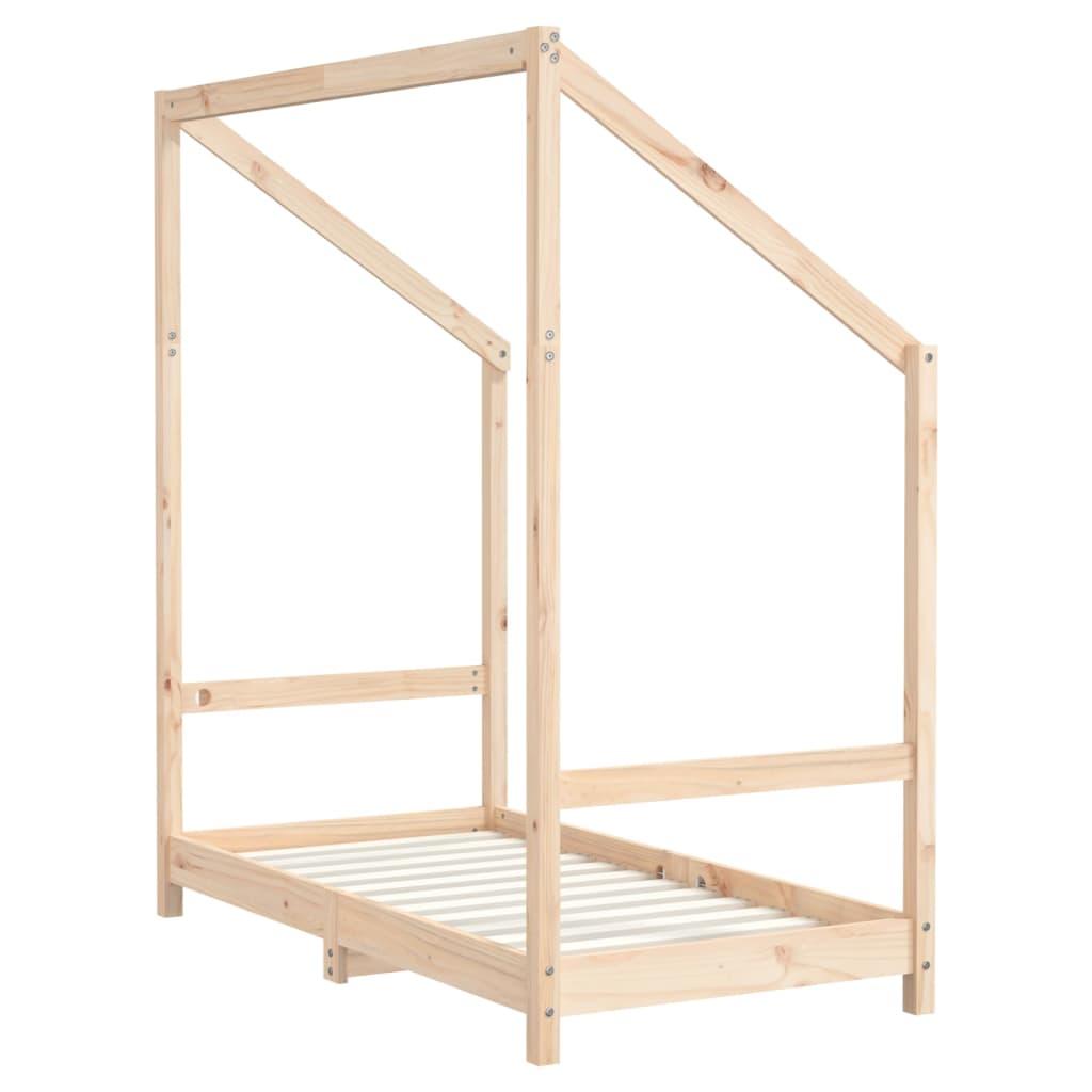 Bed frame for children, 70x140 cm, solid pine wood