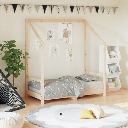 Bed frame for children, 70x140 cm, solid pine wood