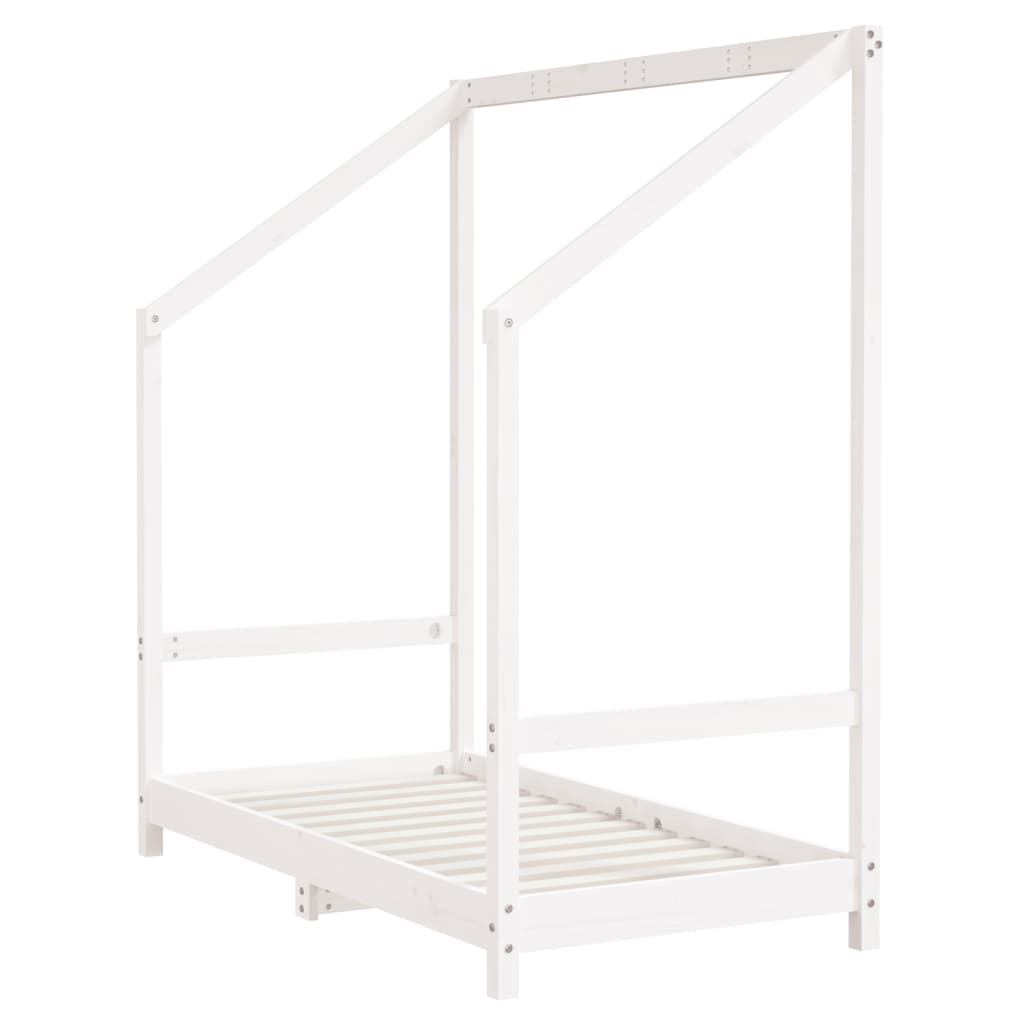 Bed frame for children, white, 70x140 cm, solid pine wood