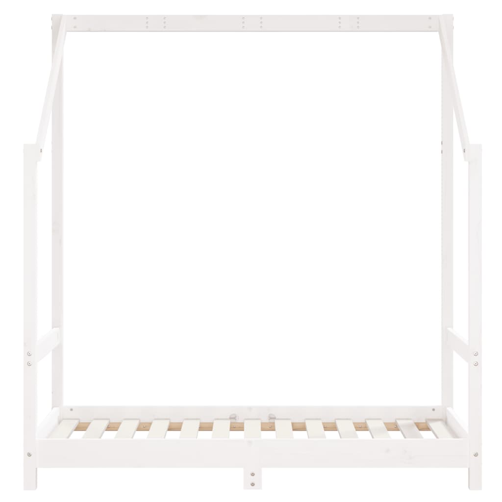 Bed frame for children, white, 70x140 cm, solid pine wood