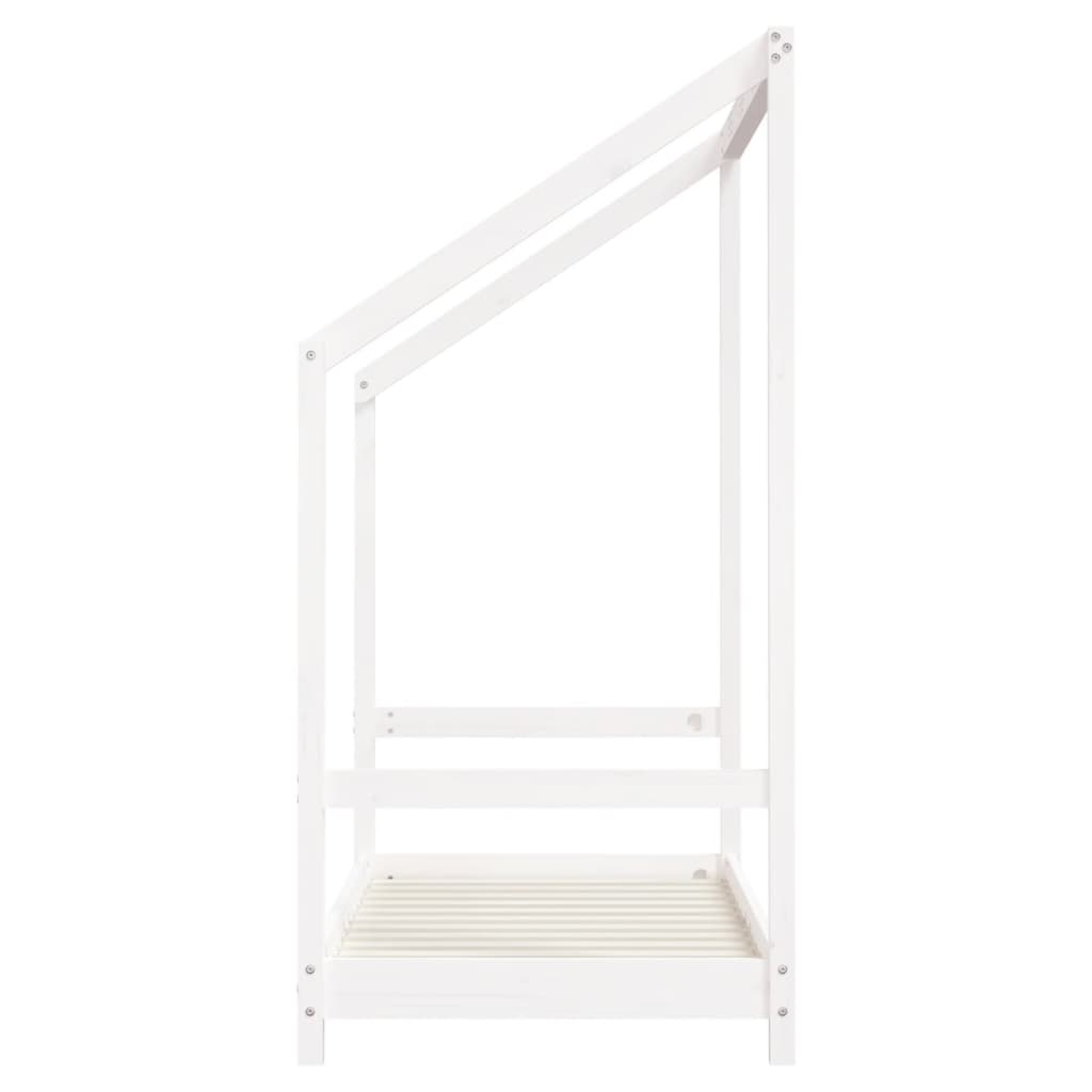 Bed frame for children, white, 70x140 cm, solid pine wood