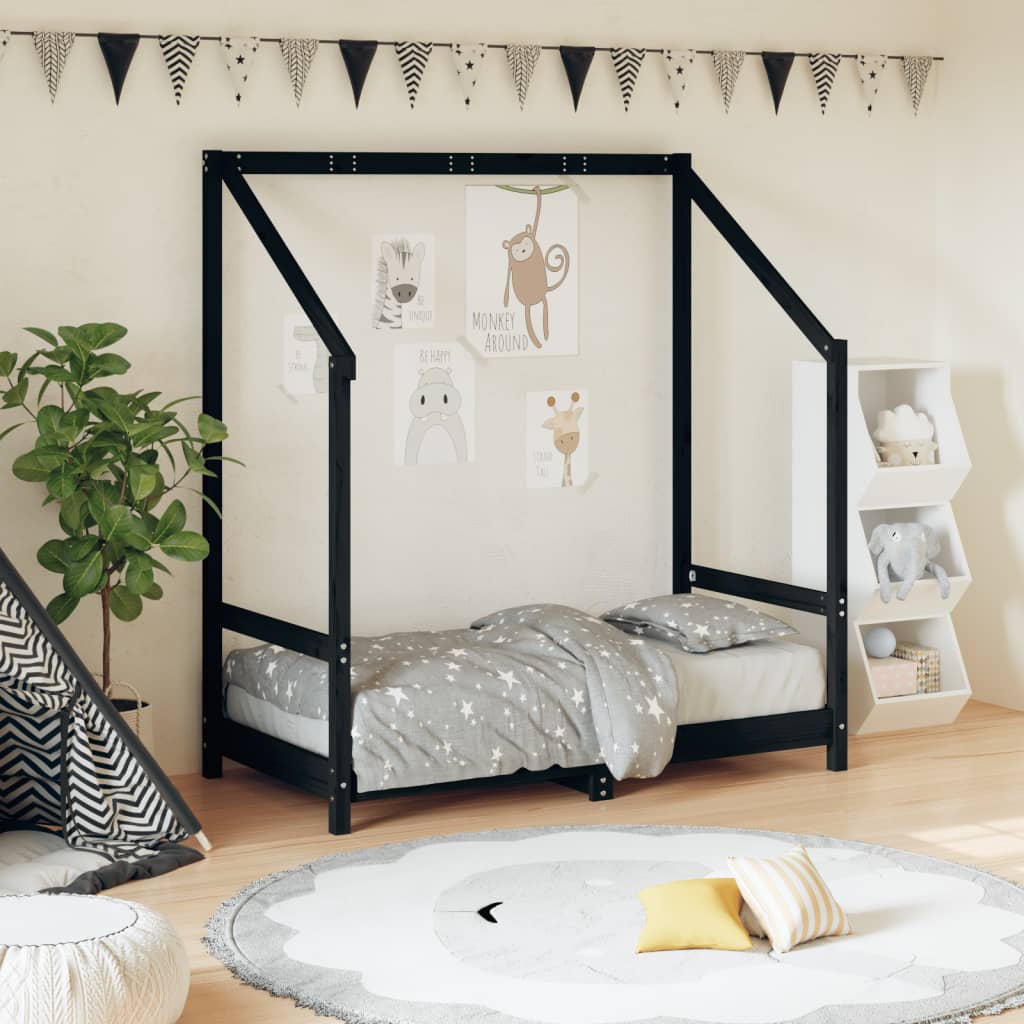 Bed frame for children, 70x140 cm, solid pine wood