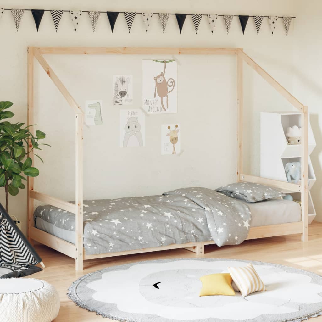 Bed frame for children, 90x190 cm, solid pine wood
