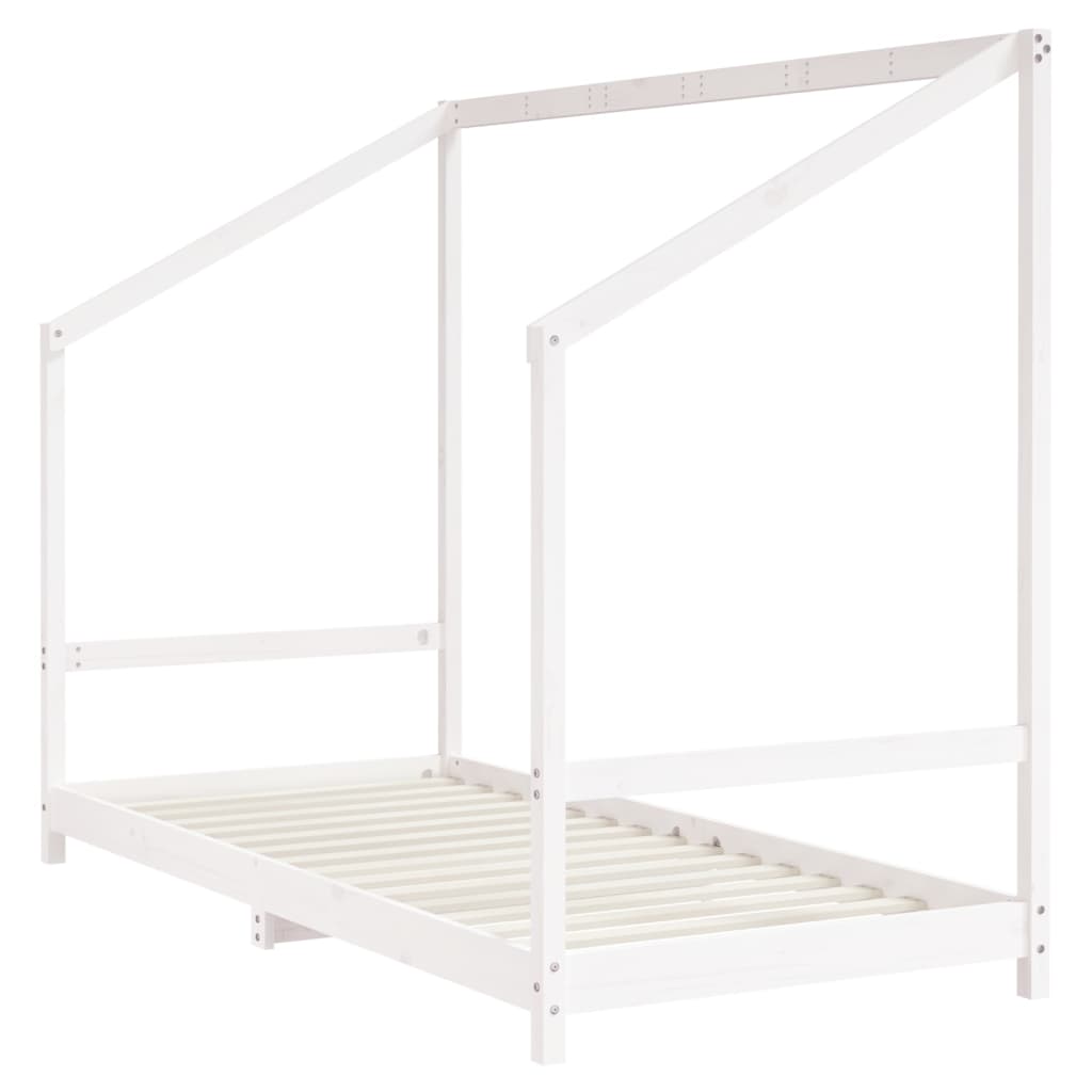 Bed frame for children, white, 90x190 cm, solid pine wood