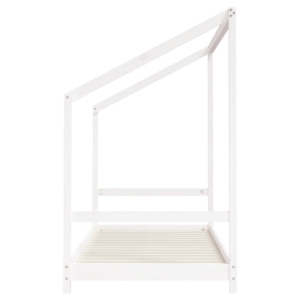 Bed frame for children, white, 90x190 cm, solid pine wood