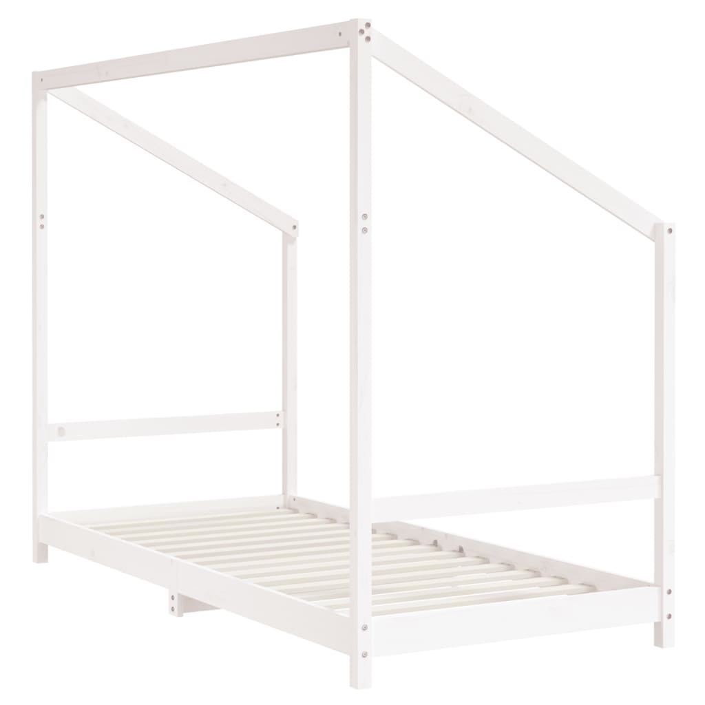 Bed frame for children, white, 90x190 cm, solid pine wood