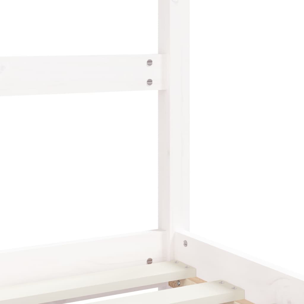Bed frame for children, white, 90x190 cm, solid pine wood