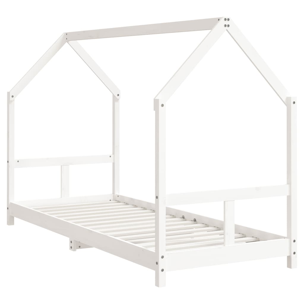 Bed frame for children, white, 80x200 cm, solid pine wood