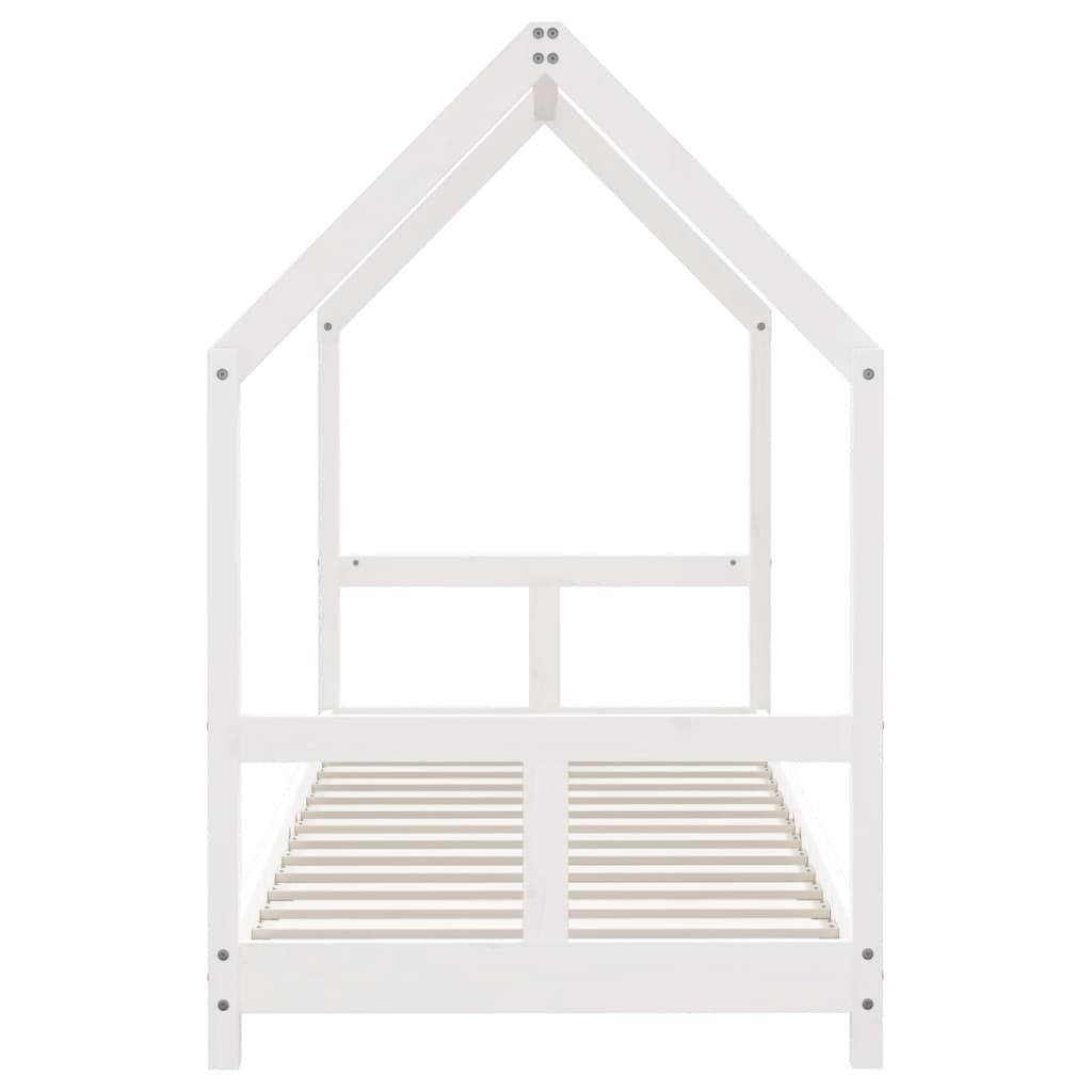 Bed frame for children, white, 80x200 cm, solid pine wood