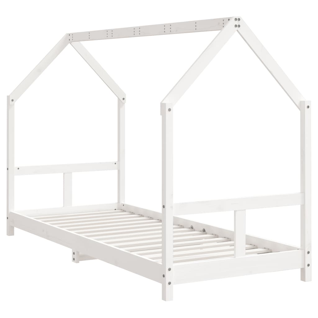 Bed frame for children, white, 80x200 cm, solid pine wood