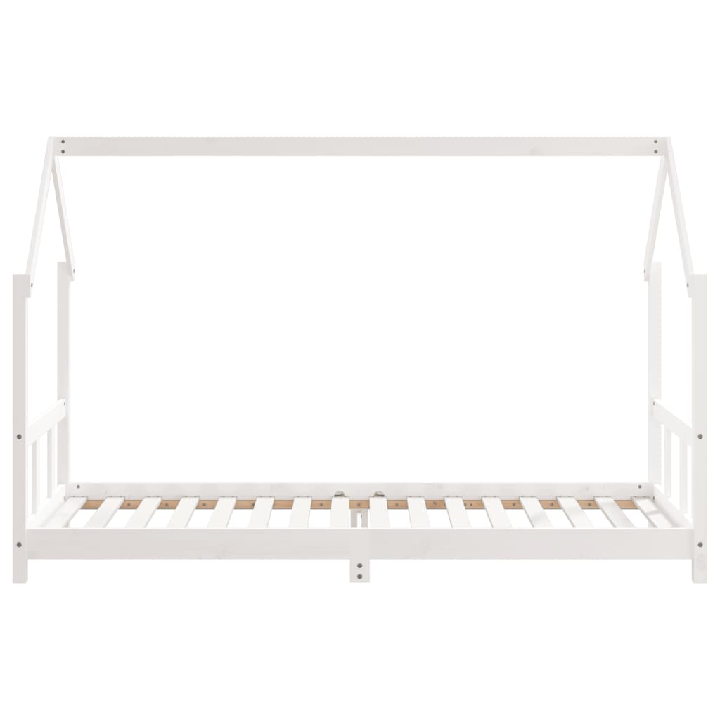 Bed frame for children, white, 90x200 cm, solid pine wood