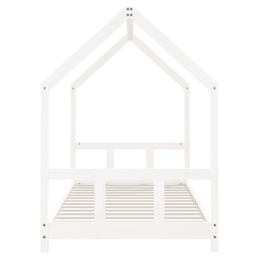 Bed frame for children, white, 90x190 cm, solid pine wood