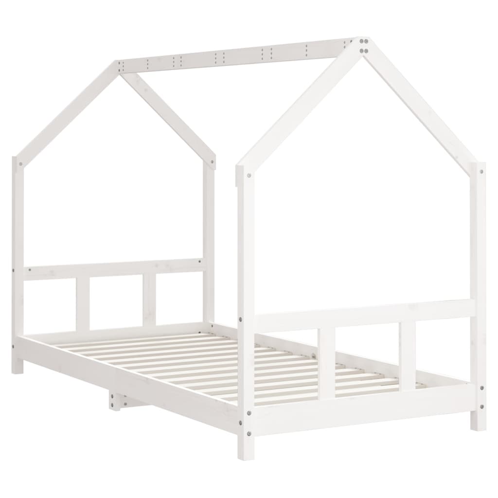 Bed frame for children, white, 90x190 cm, solid pine wood