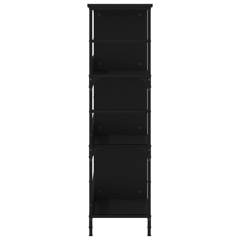 Bookcase, black, 78.5x33x117.5 cm, processed wood