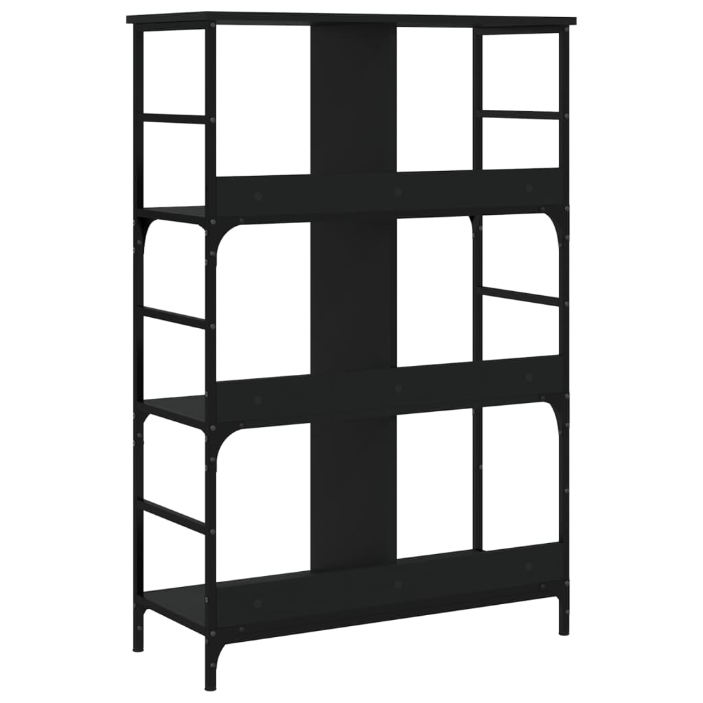 Bookcase, black, 78.5x33x117.5 cm, processed wood