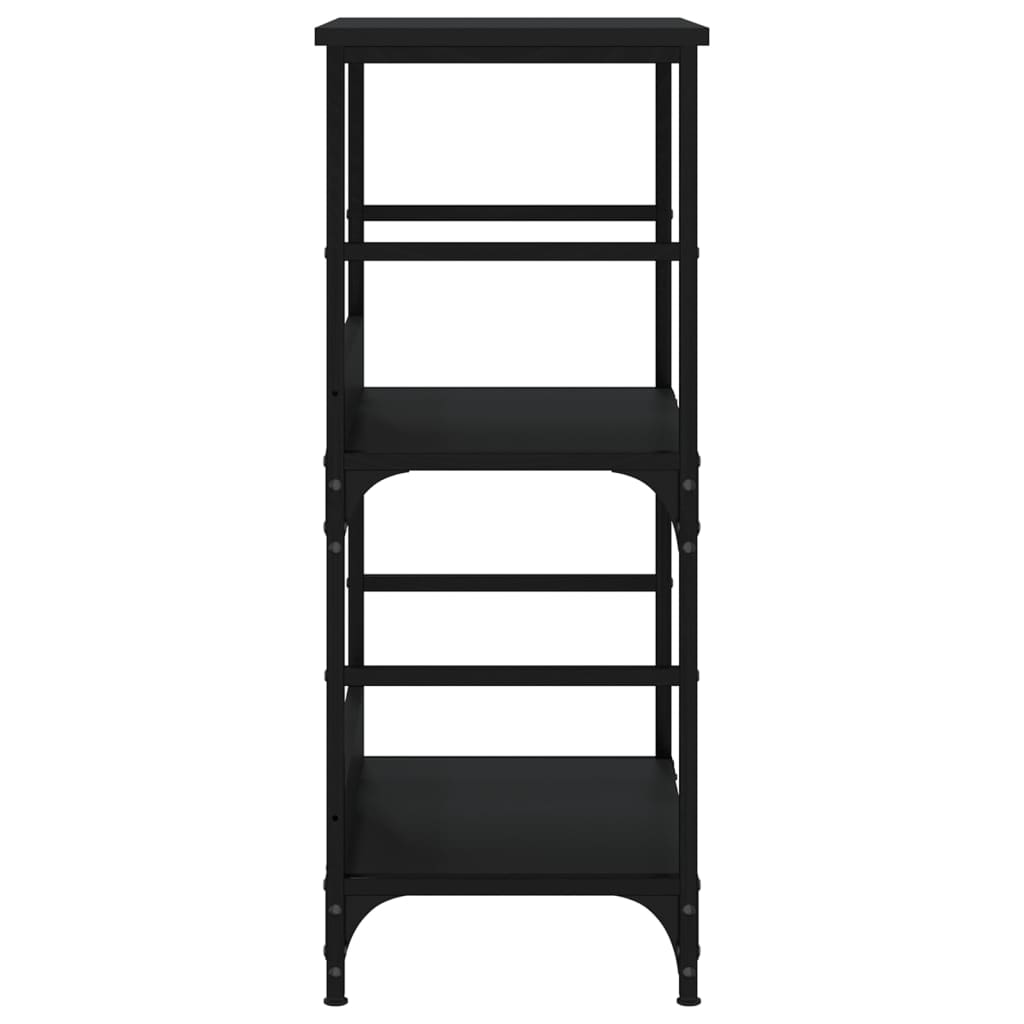 Bibliotecă, negru, 50x33x82 cm, lemn prelucrat