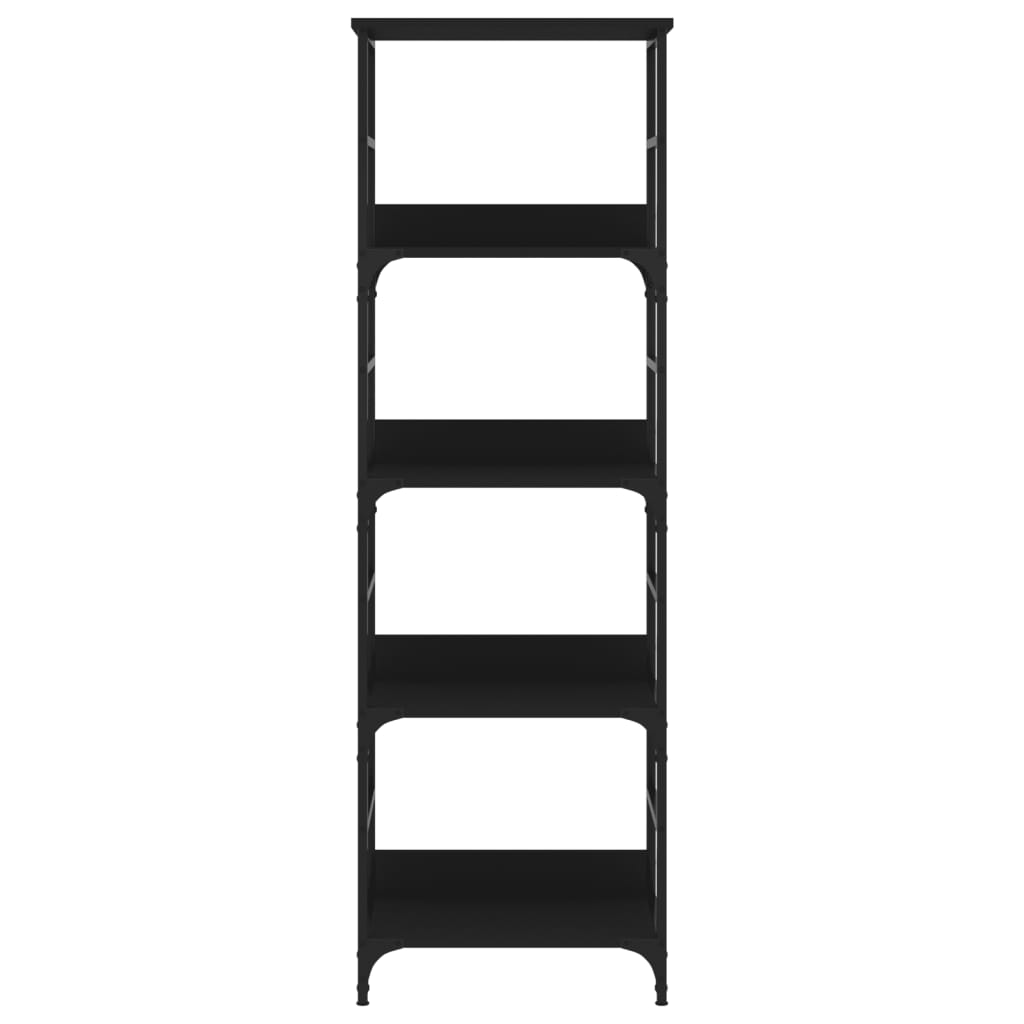 Bibliotecă, negru, 50x33x153 cm, lemn prelucrat