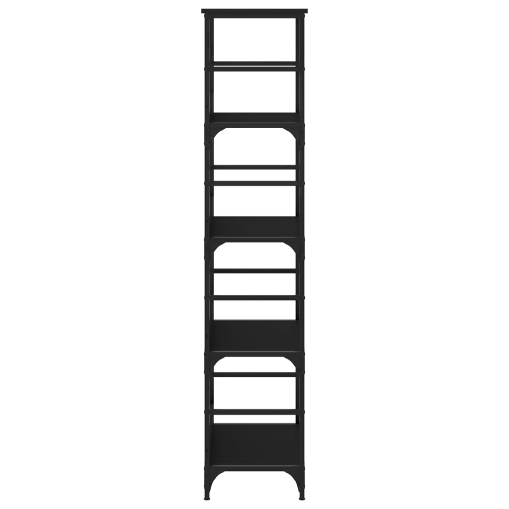 Bibliotecă, negru, 50x33x153 cm, lemn prelucrat
