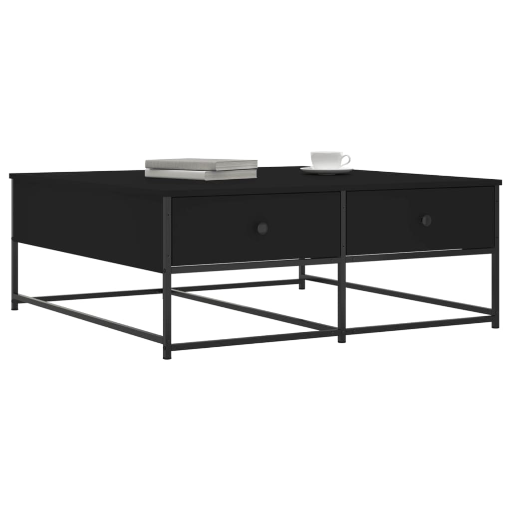 Coffee table, black, 100x99x40 cm, processed wood
