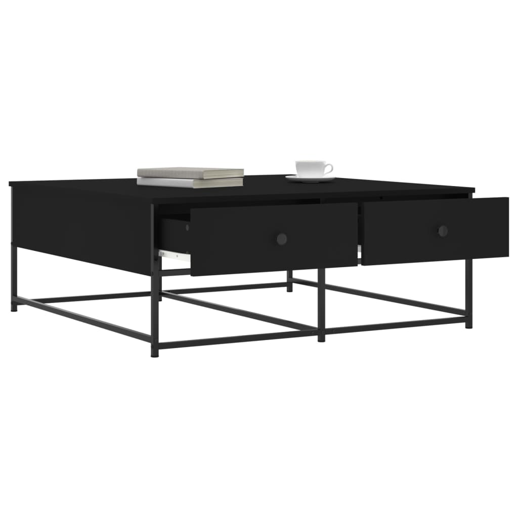 Coffee table, black, 100x99x40 cm, processed wood