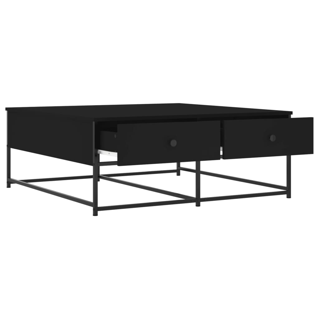 Coffee table, black, 100x99x40 cm, processed wood