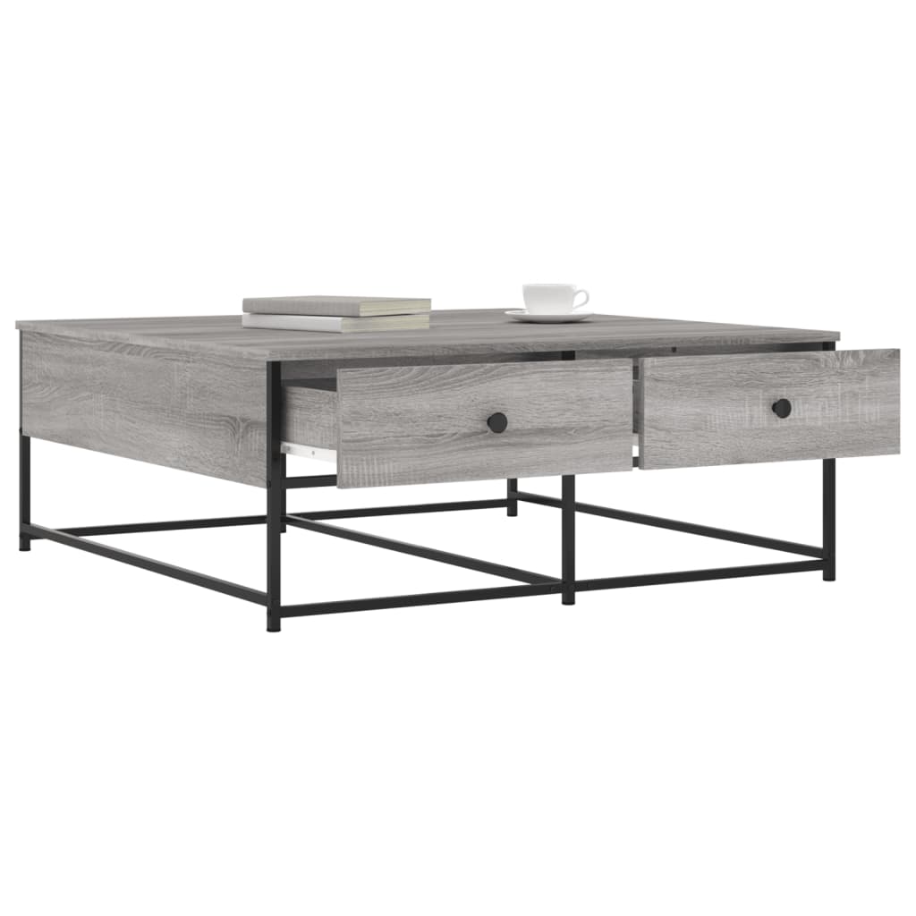 Coffee table, sonoma grey, 100x99x40 cm, processed wood
