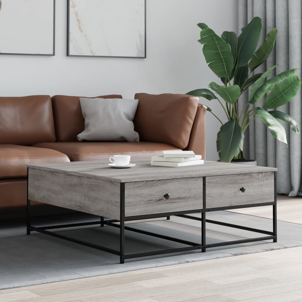Coffee table, sonoma grey, 100x99x40 cm, processed wood