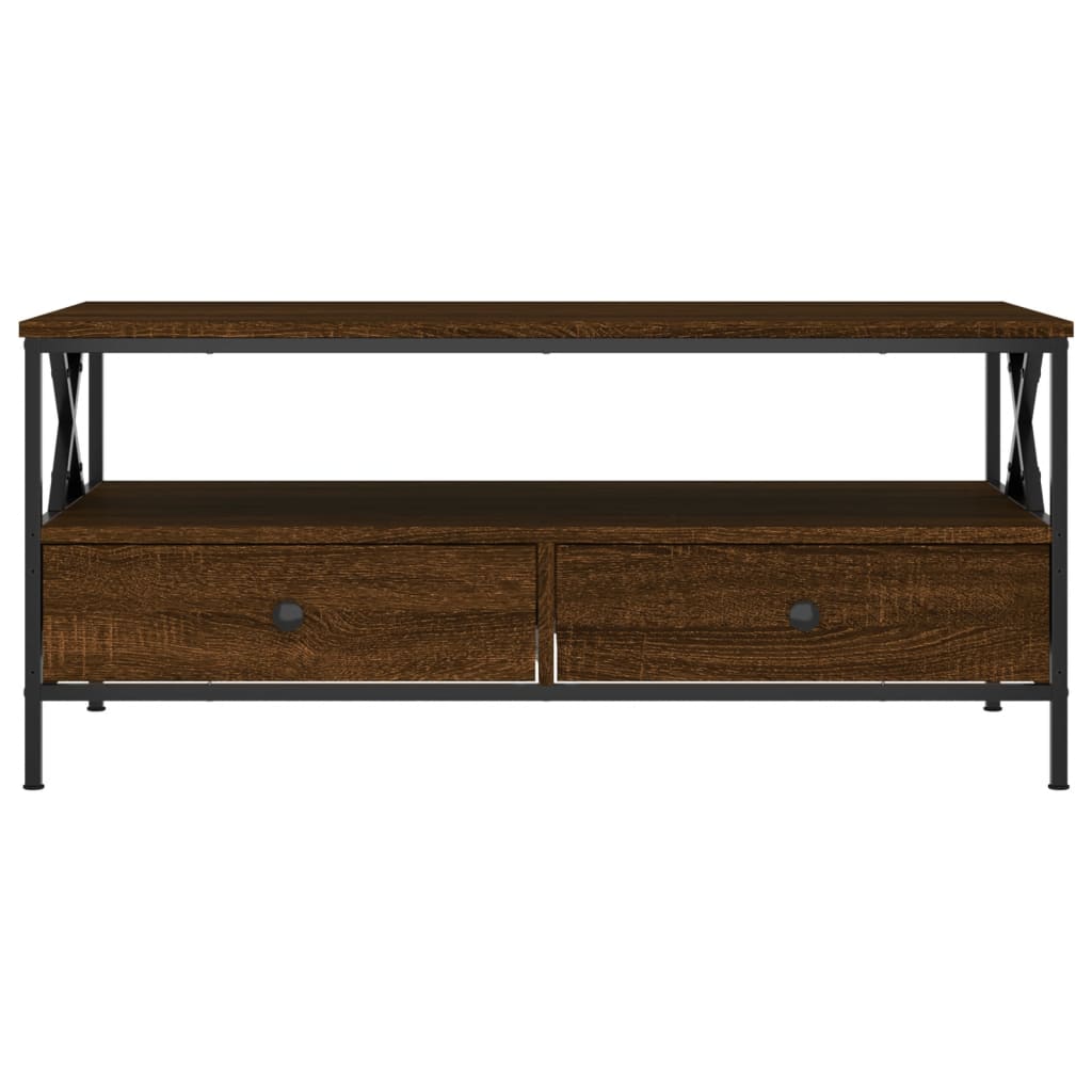 Coffee table, brown oak, 100x51x45 cm, processed wood