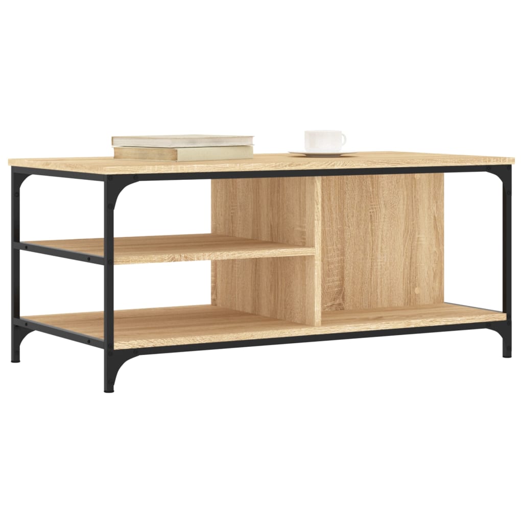Coffee table, sonoma oak, 100x50x45 cm, processed wood