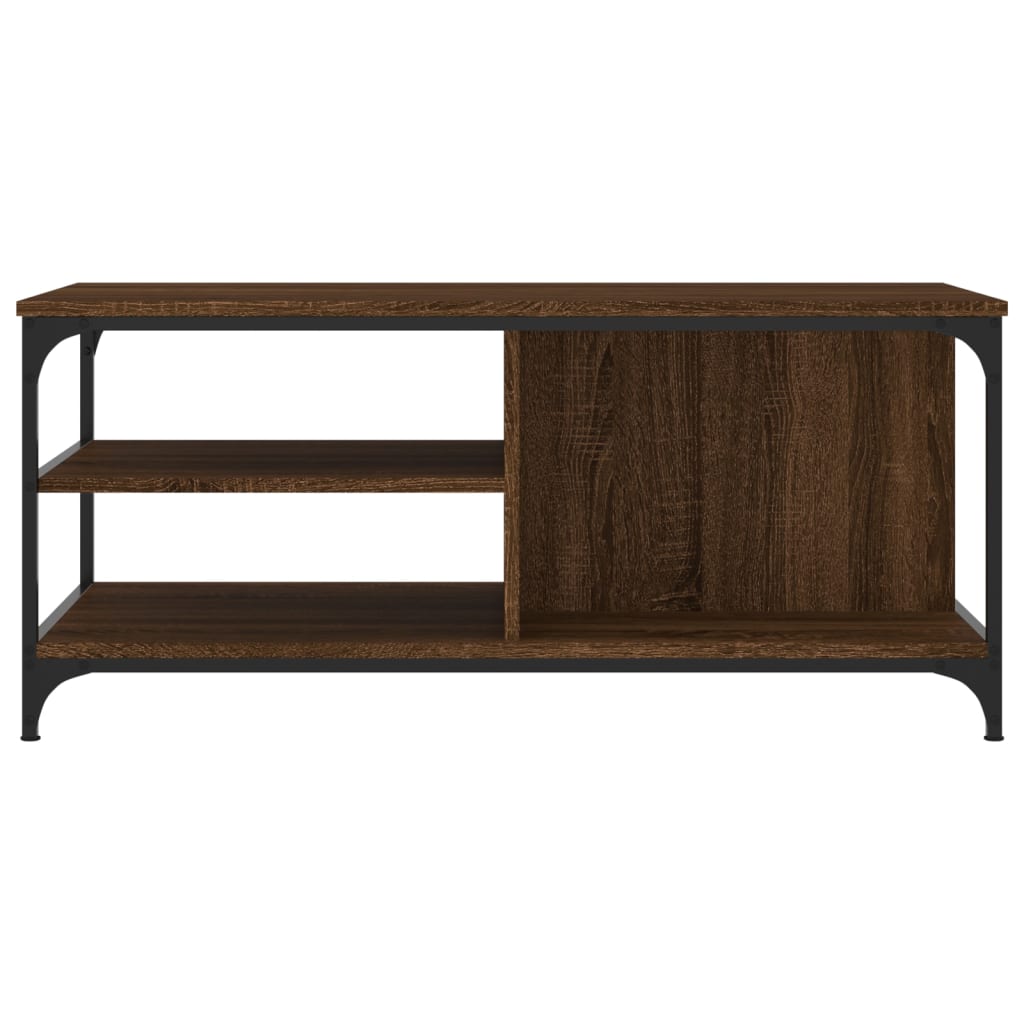 Coffee table, brown oak, 100x50x45 cm, processed wood