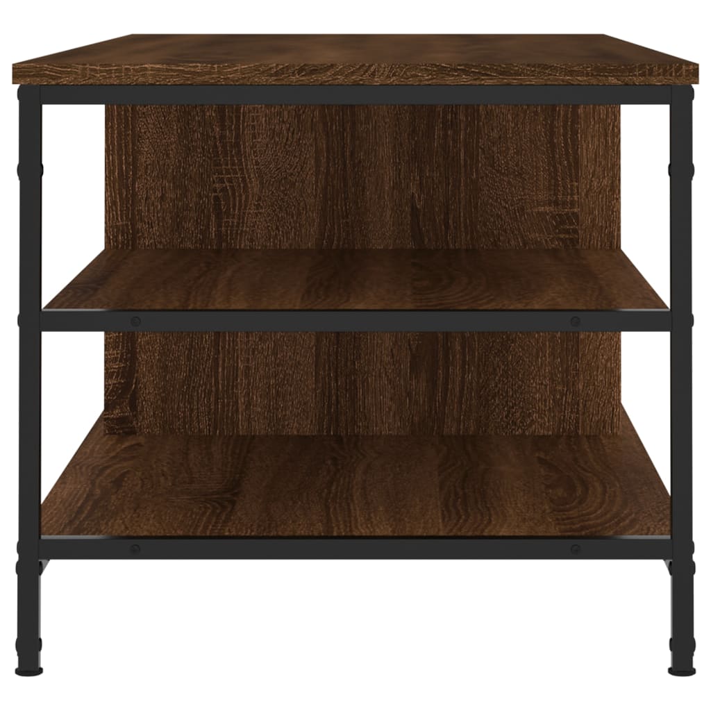 Coffee table, brown oak, 100x50x45 cm, processed wood