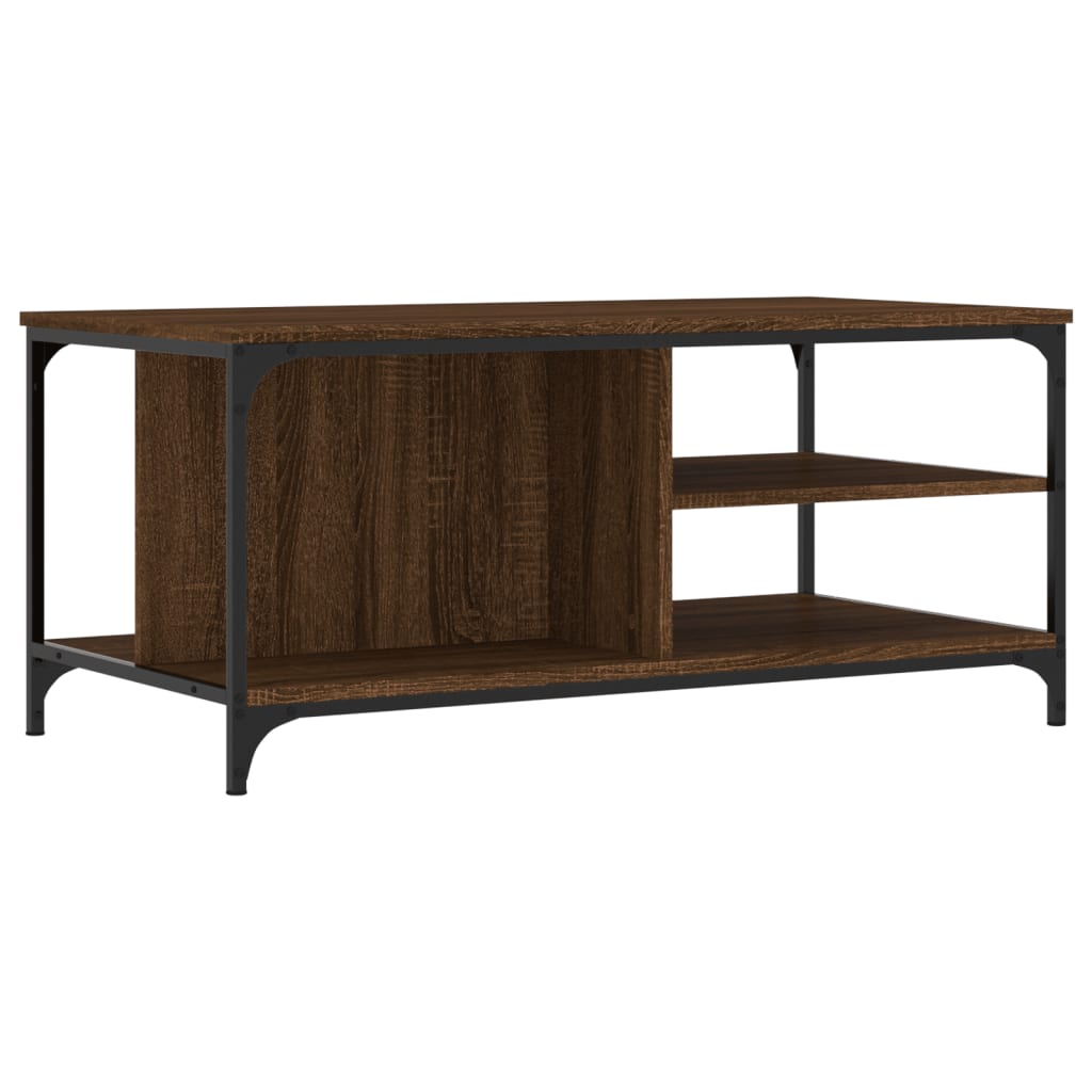 Coffee table, brown oak, 100x50x45 cm, processed wood