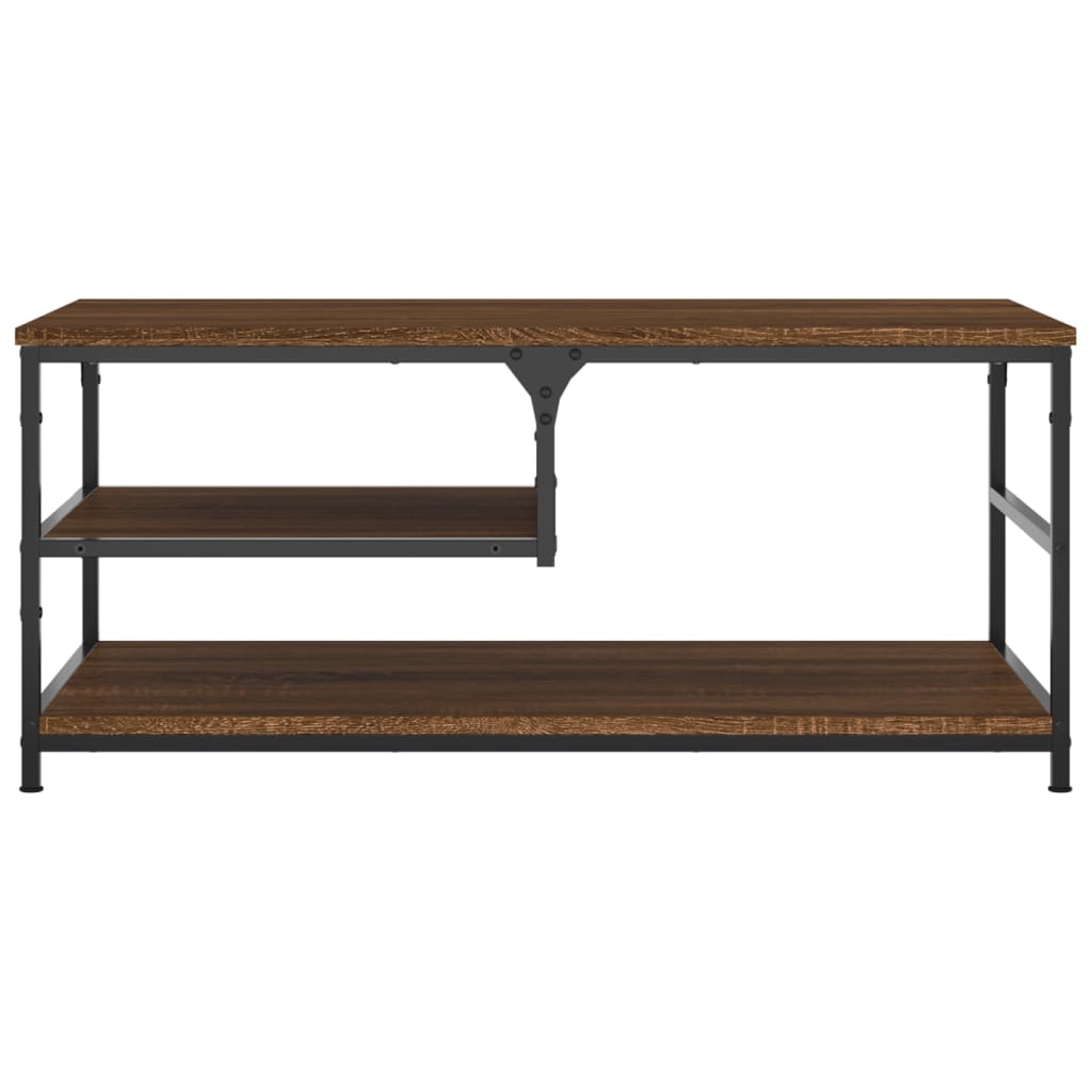 Coffee table, brown oak, 90x49x40 cm, processed wood