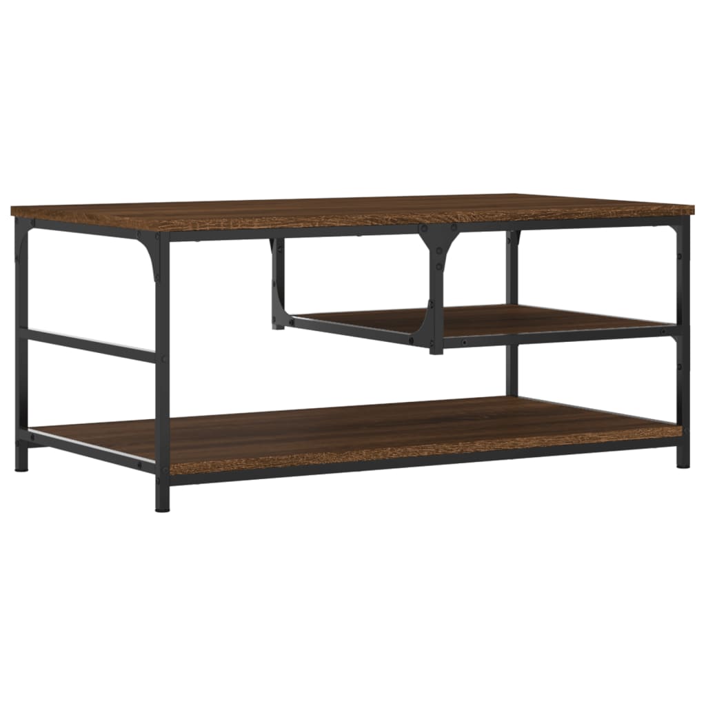 Coffee table, brown oak, 90x49x40 cm, processed wood